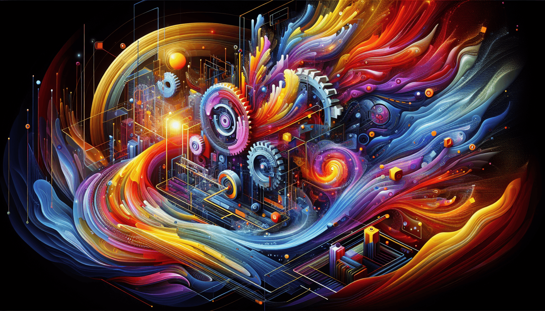 Futuristic technology artwork